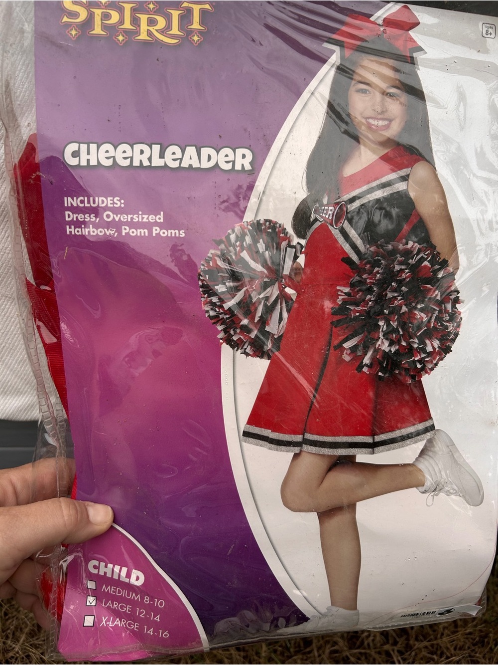 Spirit Red and Black Cheerleader Costume for Kids